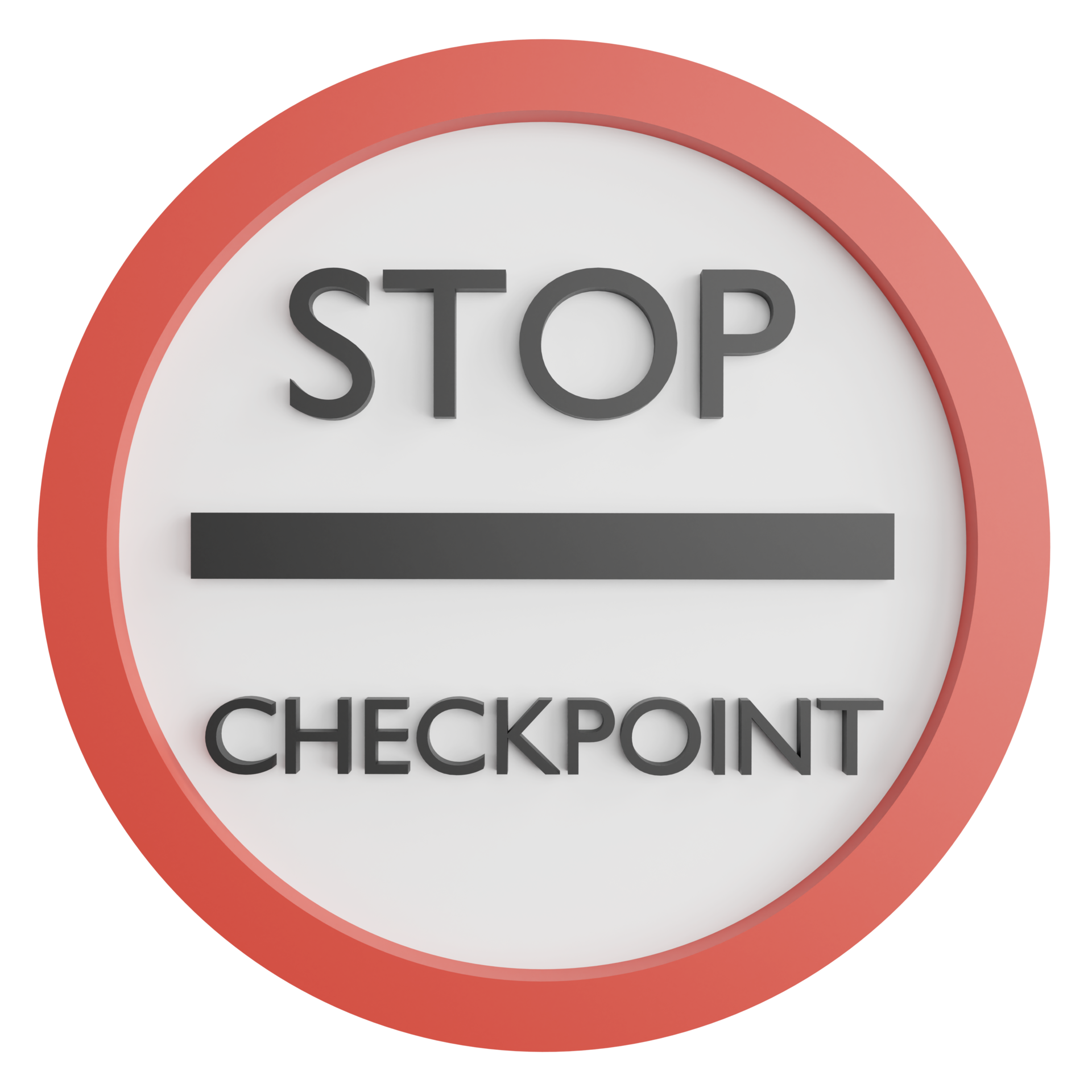 Stop at checkpoint sign clipart flat design icon isolated on Stop at checkpoint sign clipart flat design icon isolated on