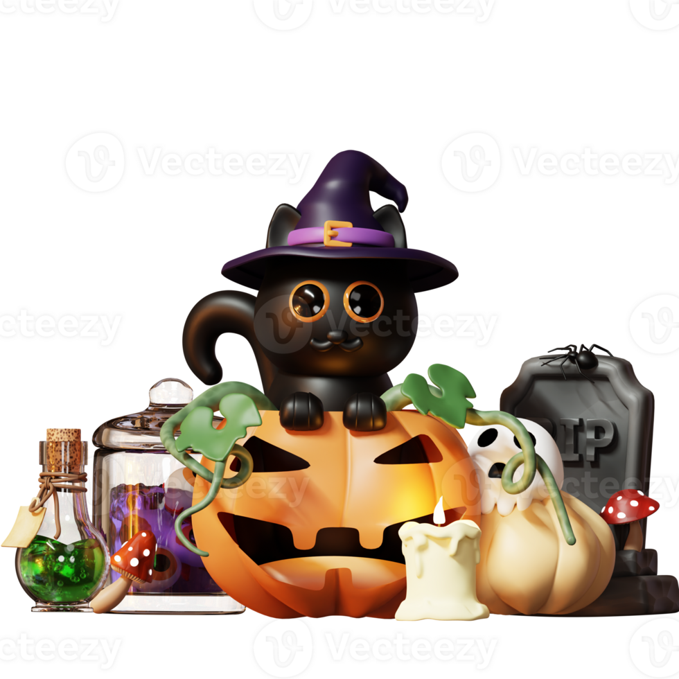 3d gelukkig halloween illustratie png