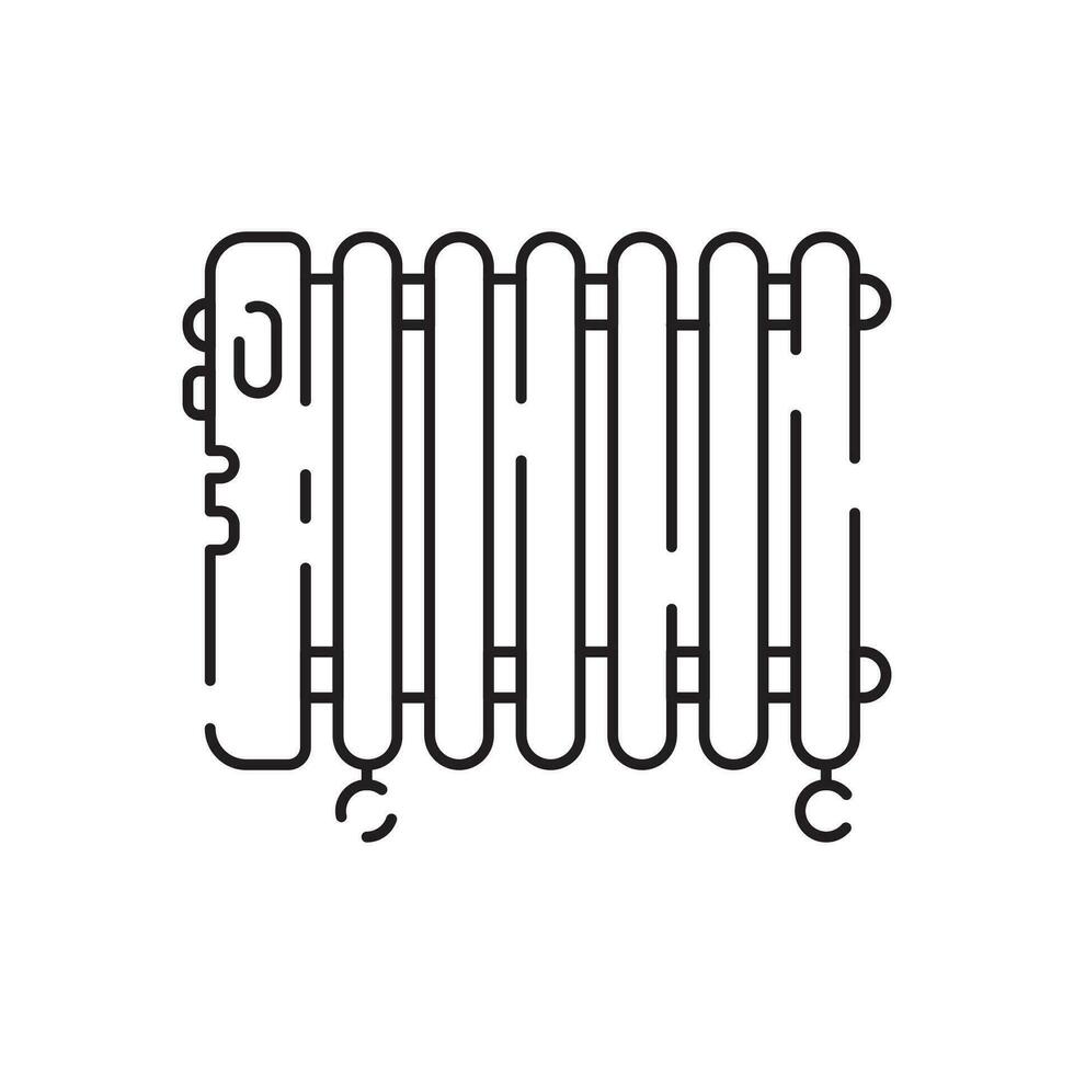 House heating line icon. Underfloor heating outline vector. Thin line black underfloor heating icon, flat vector simple element. Editable smart home concept isolated on white background.