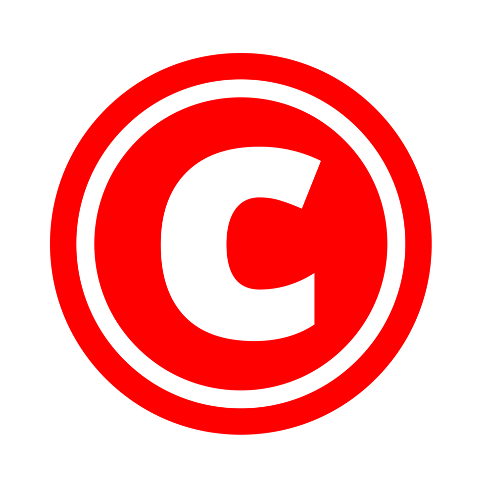 C Symbol trademark on Transparent Background png