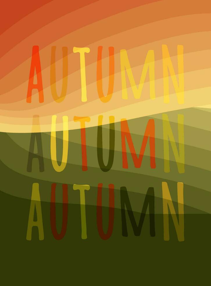 Abstract autumn vector. Bright warm colors vector