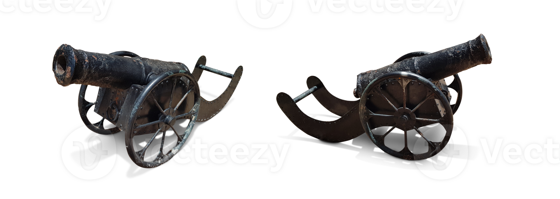 black antique cannon PNG transparent