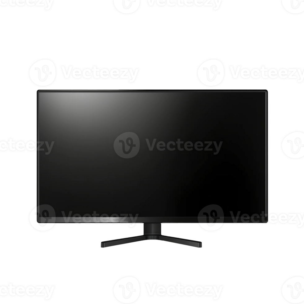 TV flat screen on transparent background, created with generative AI png