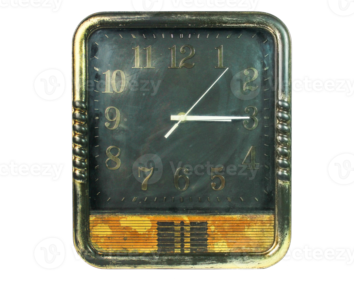 antique gold square wall clock 32480279 PNG