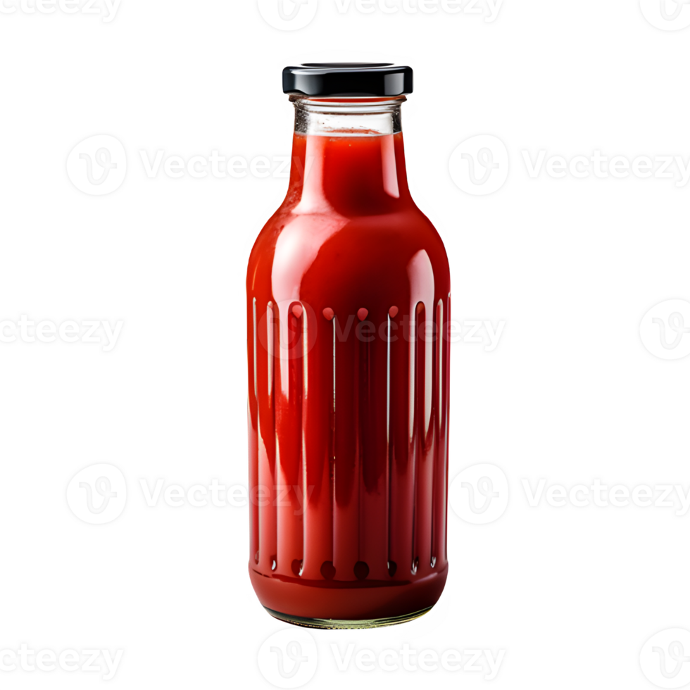 tomato sauce png ,tomato sauce in a bottle isolated on transparent background ,generative ai