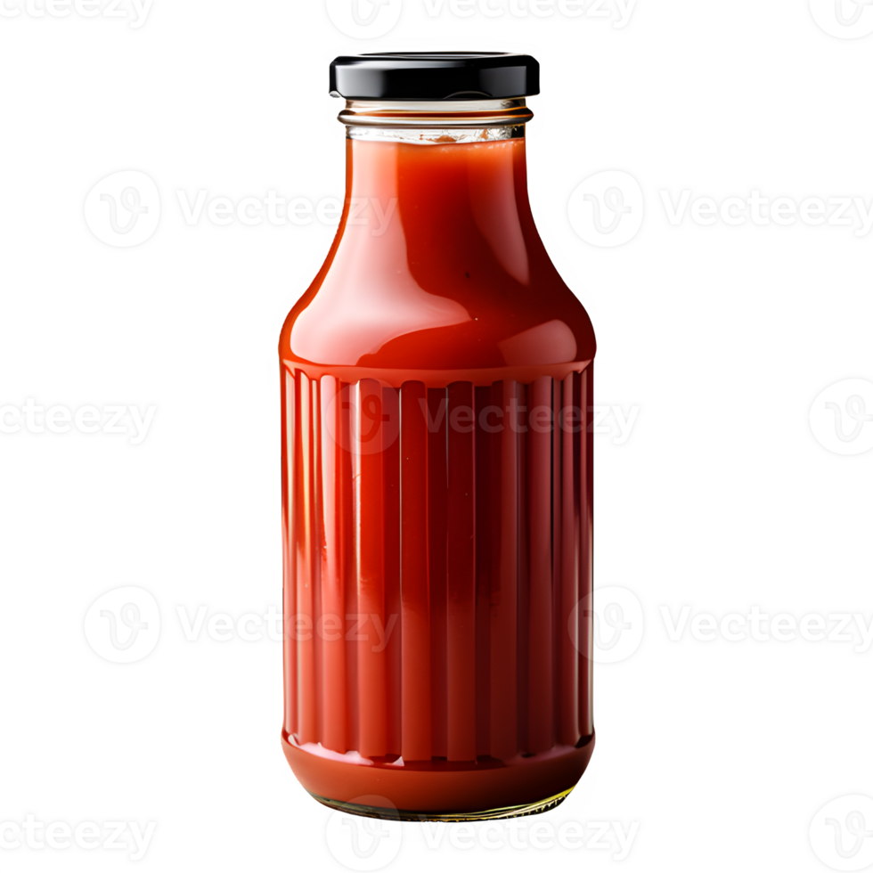 tomato sauce png ,tomato sauce in a bottle isolated on transparent background ,generative ai
