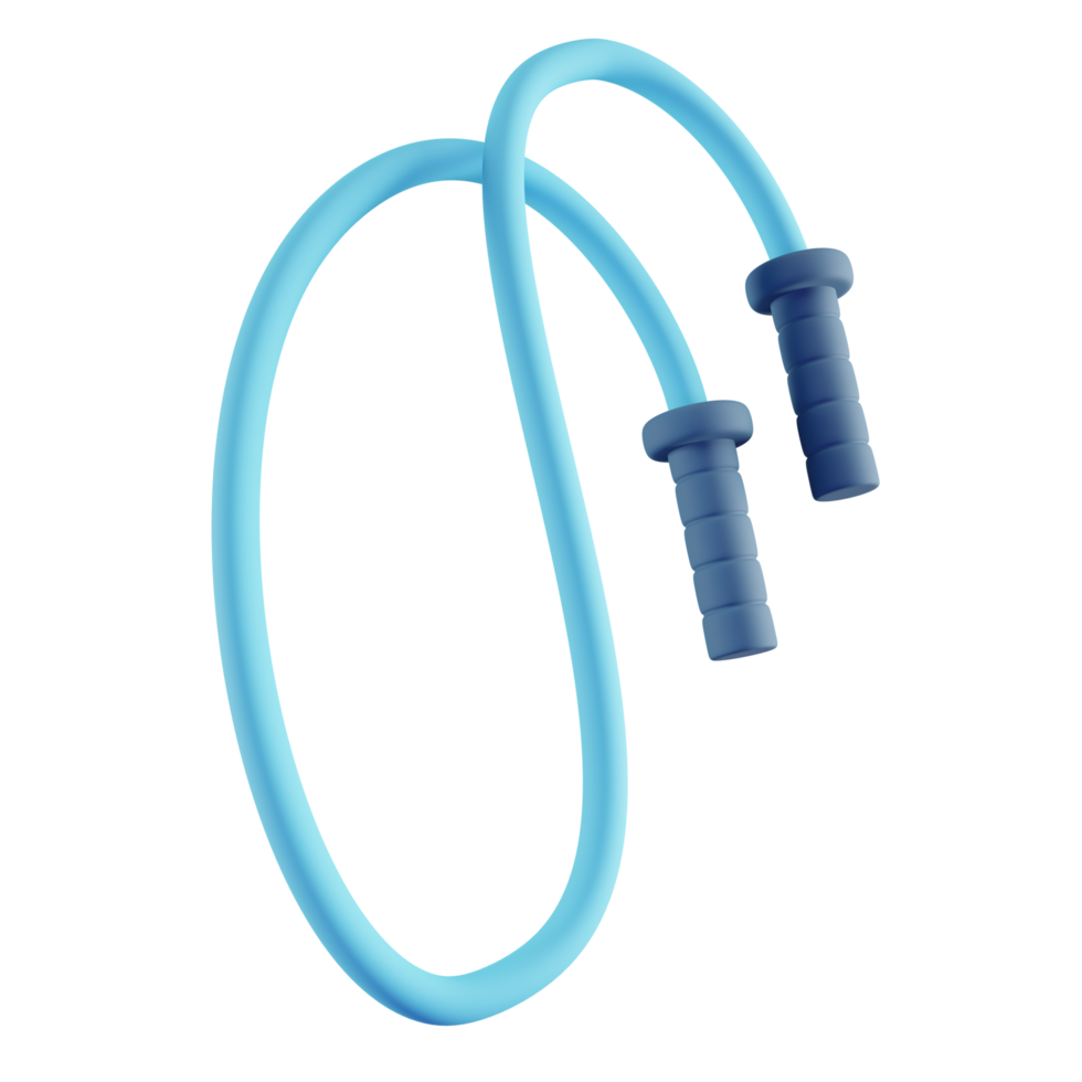 3D Illustration of Blue Jumping Rope png