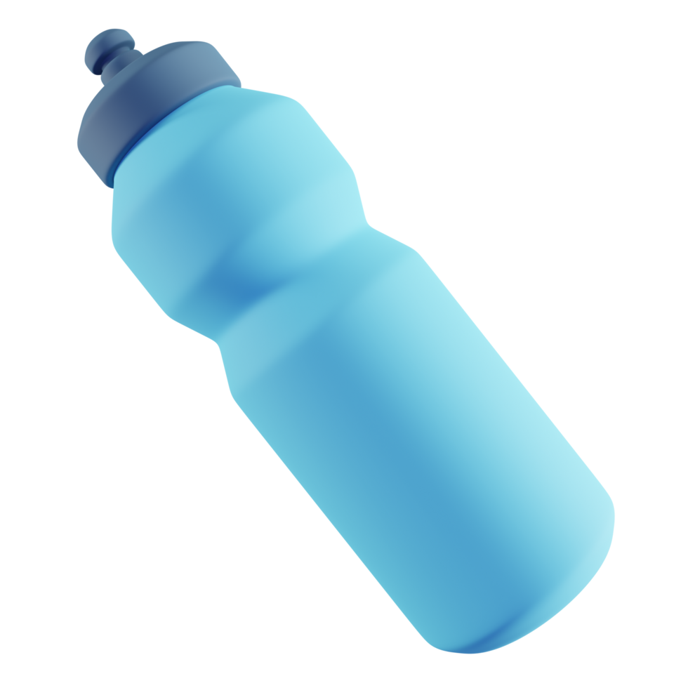 3D Illustration of Blue Sport Bottle png