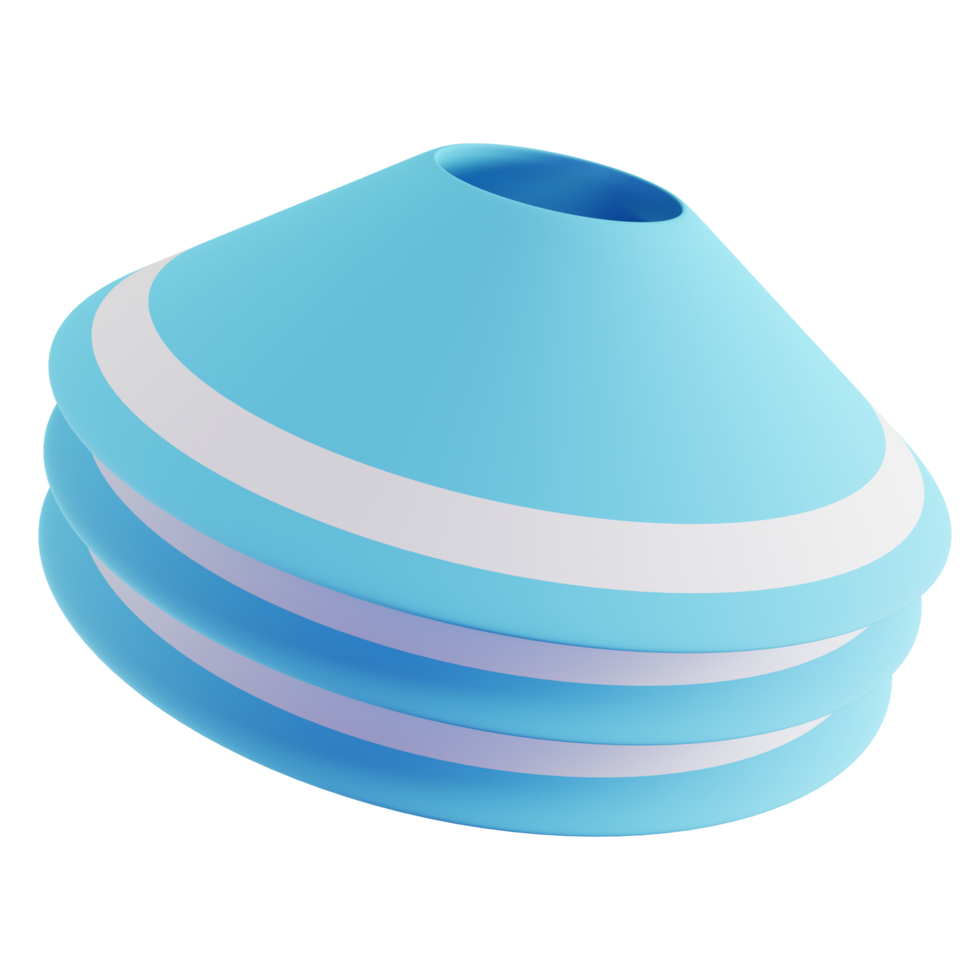 3d Illustration von Blau Sport Kegel png