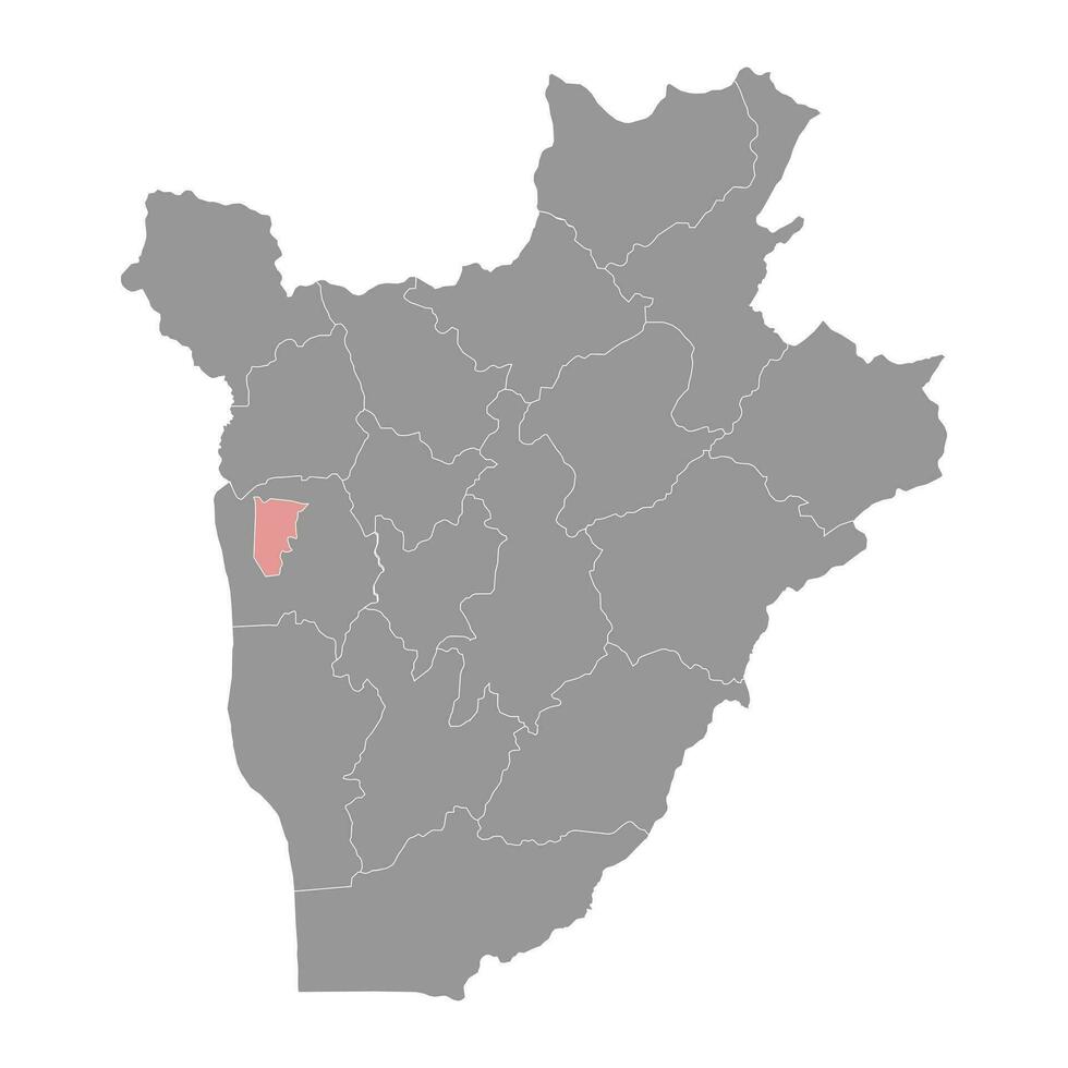 Bujumbura Mairie province map, administrative division of Burundi. vector