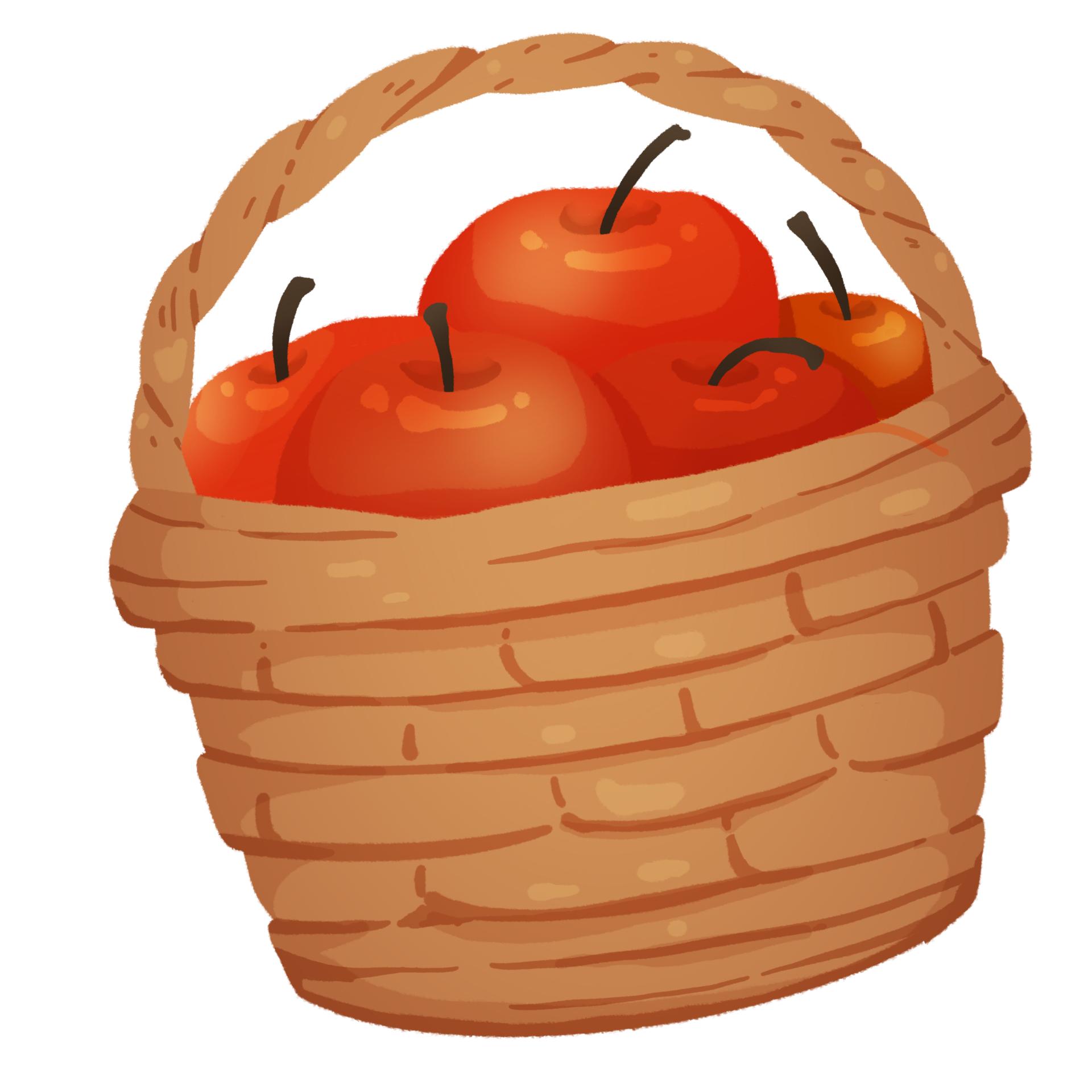 red apple basket 32480562 PNG