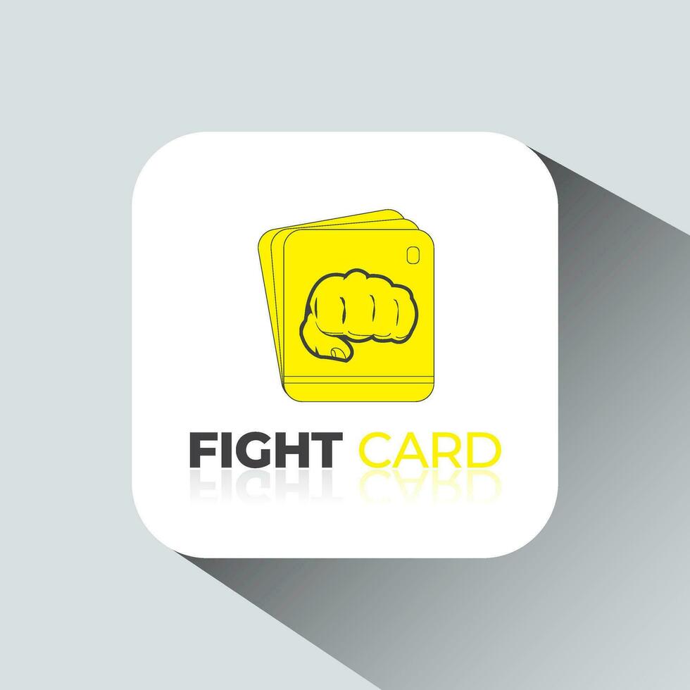 Fight card logo design template vector