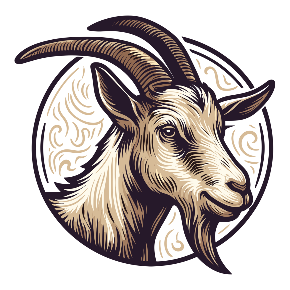 Beautiful Mountain Goat Silhouette - Ai Generative png