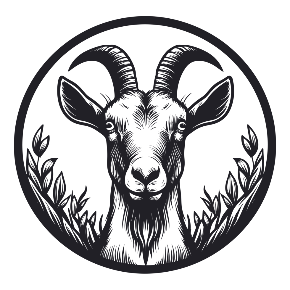 Beautiful Mountain Goat Silhouette - Ai Generative png