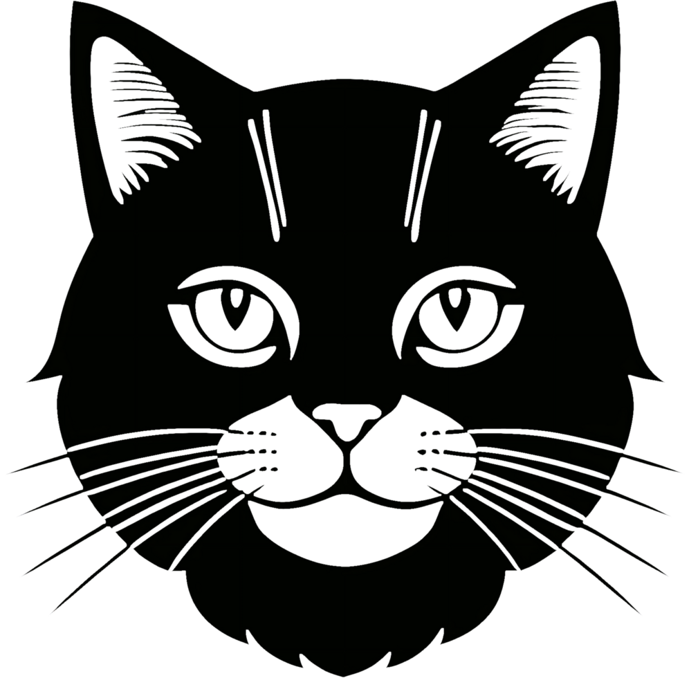 A drawing of a cute cartoon cat. AI-Generated. png
