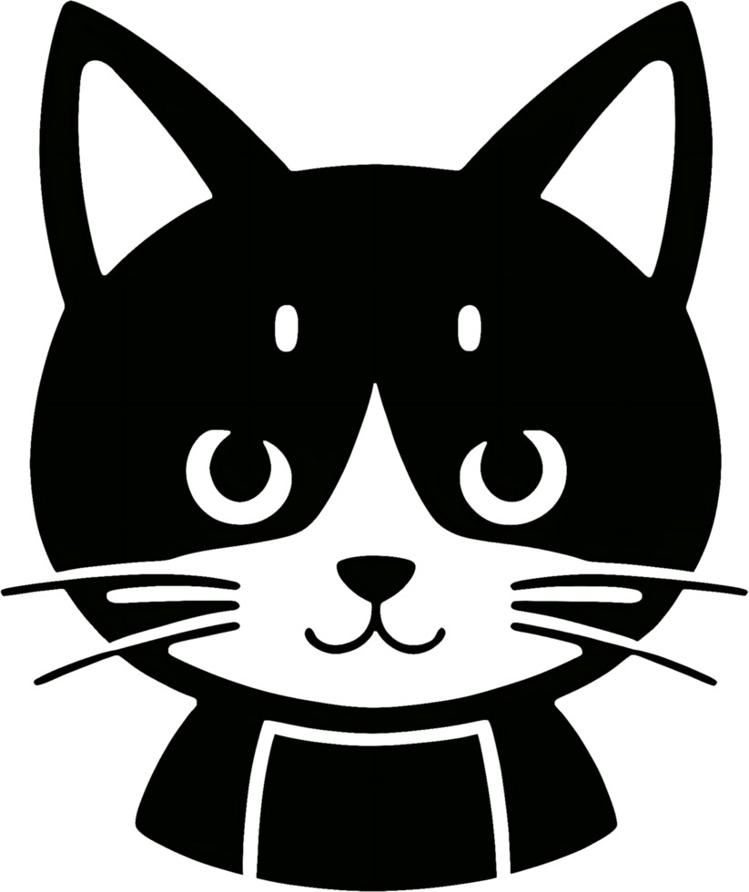 A drawing of a cute cartoon cat. AI-Generated. png