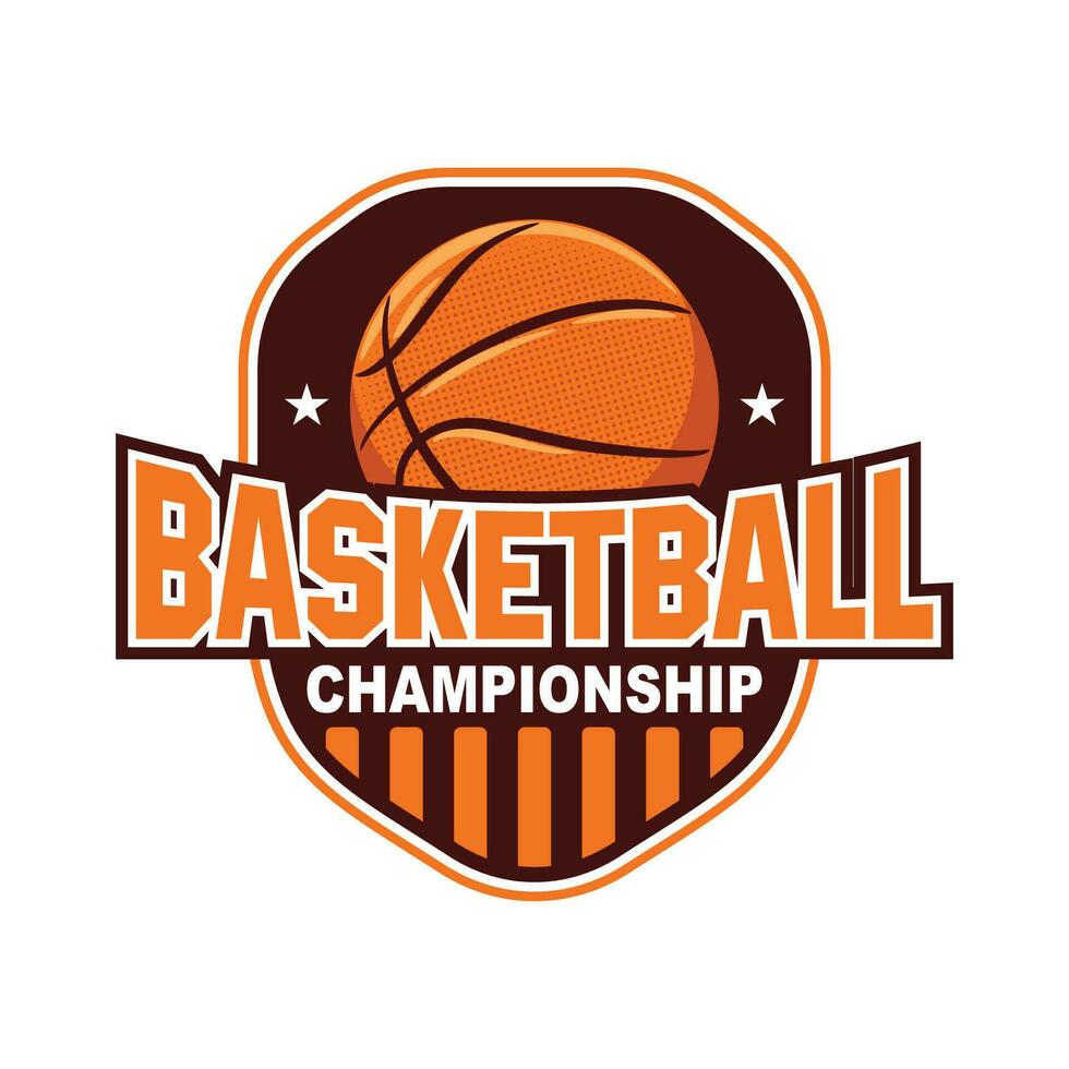 baloncesto club logo. baloncesto deporte club emblema. baloncesto equipo vector