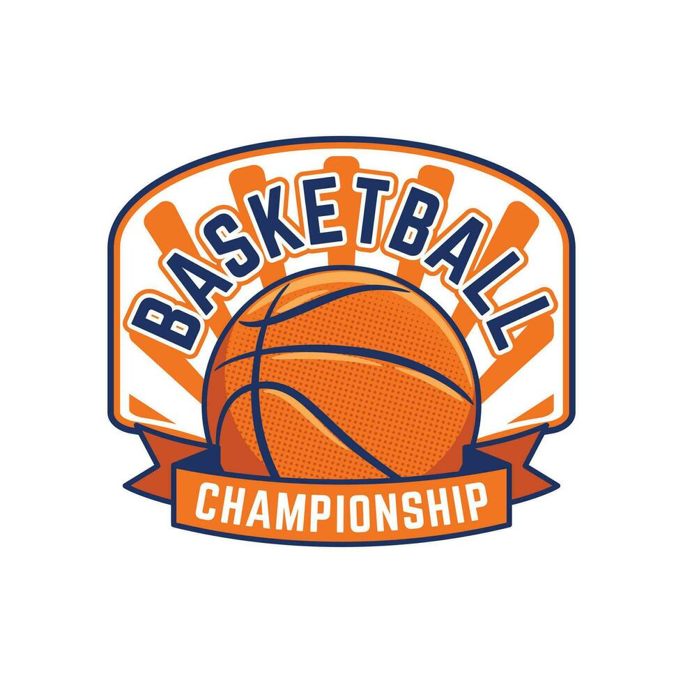 baloncesto club logo. baloncesto deporte club emblema. baloncesto equipo vector