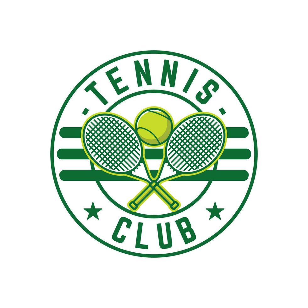 Tennis logo tennis club sports badge template design vector