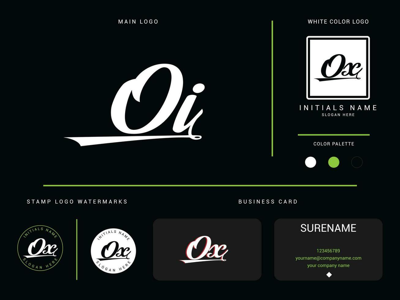 Modern Oi Logo Image, Luxury Apparel OI Fashion Logo Branding For Cloth vector