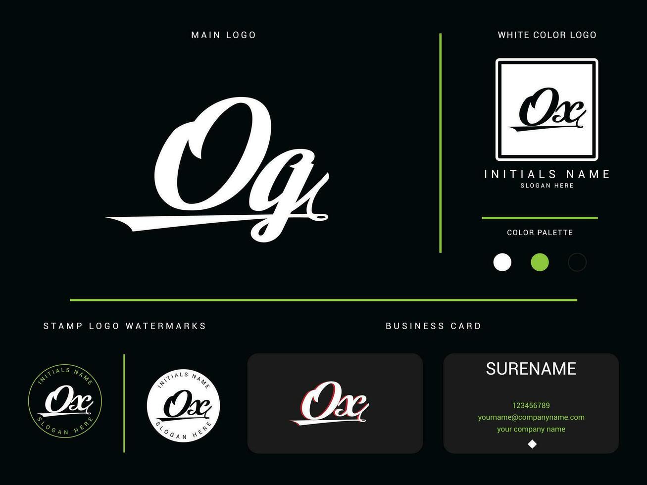 Modern Og Logo Image, Luxury Apparel OG Fashion Logo Branding For Cloth vector