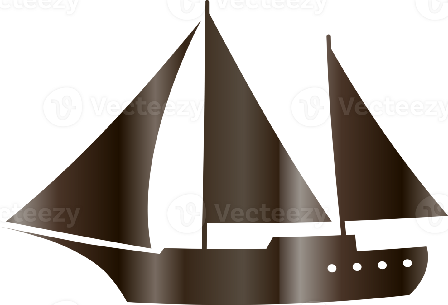 Ship gradient water transport for decoration and design. png