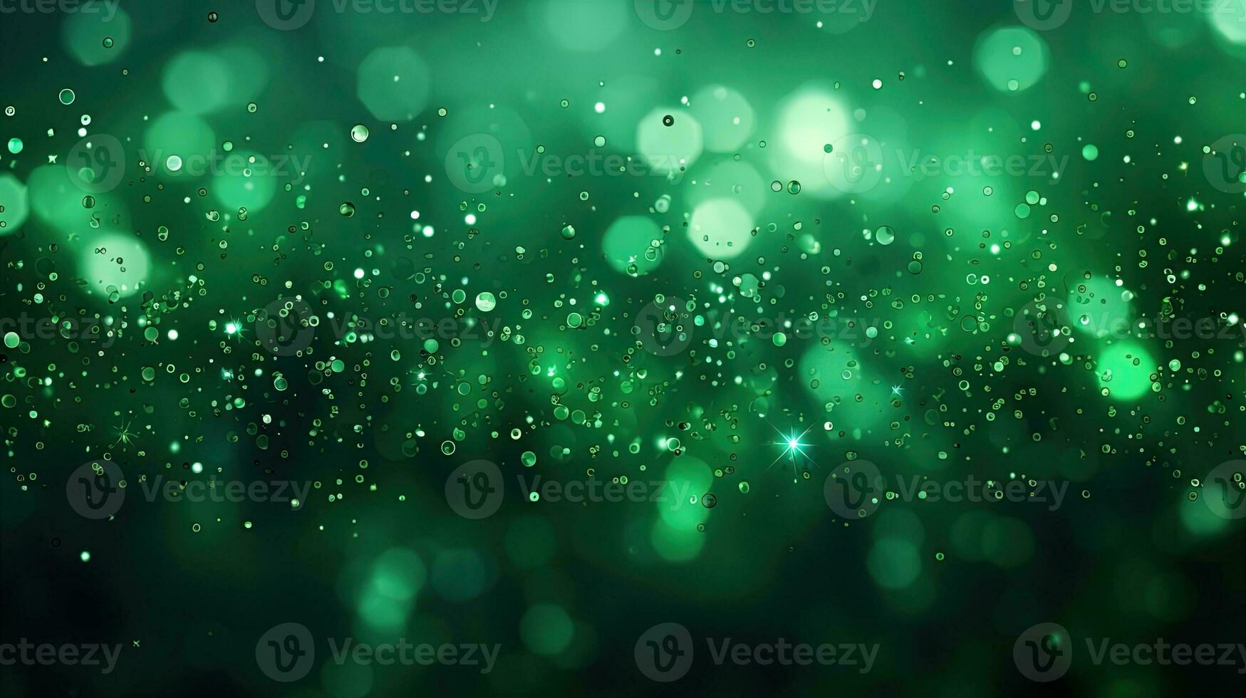 Abstract Bokeh Green Glitter Background photo