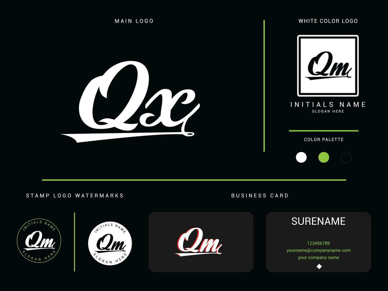 Minimalist Qx Luxury Apparel Logo, Unique QX Logo Icon With Branding For Clothing Business vector