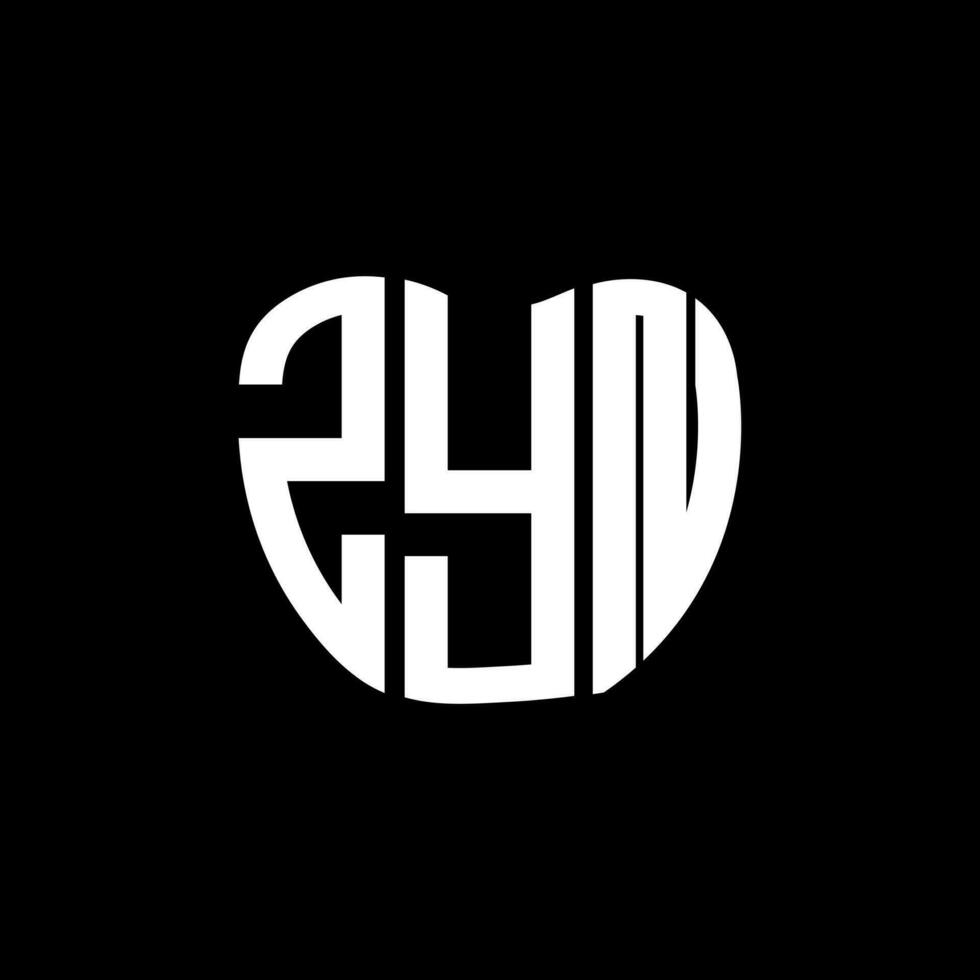 ZYN letter logo creative design. ZYN unique design. vector