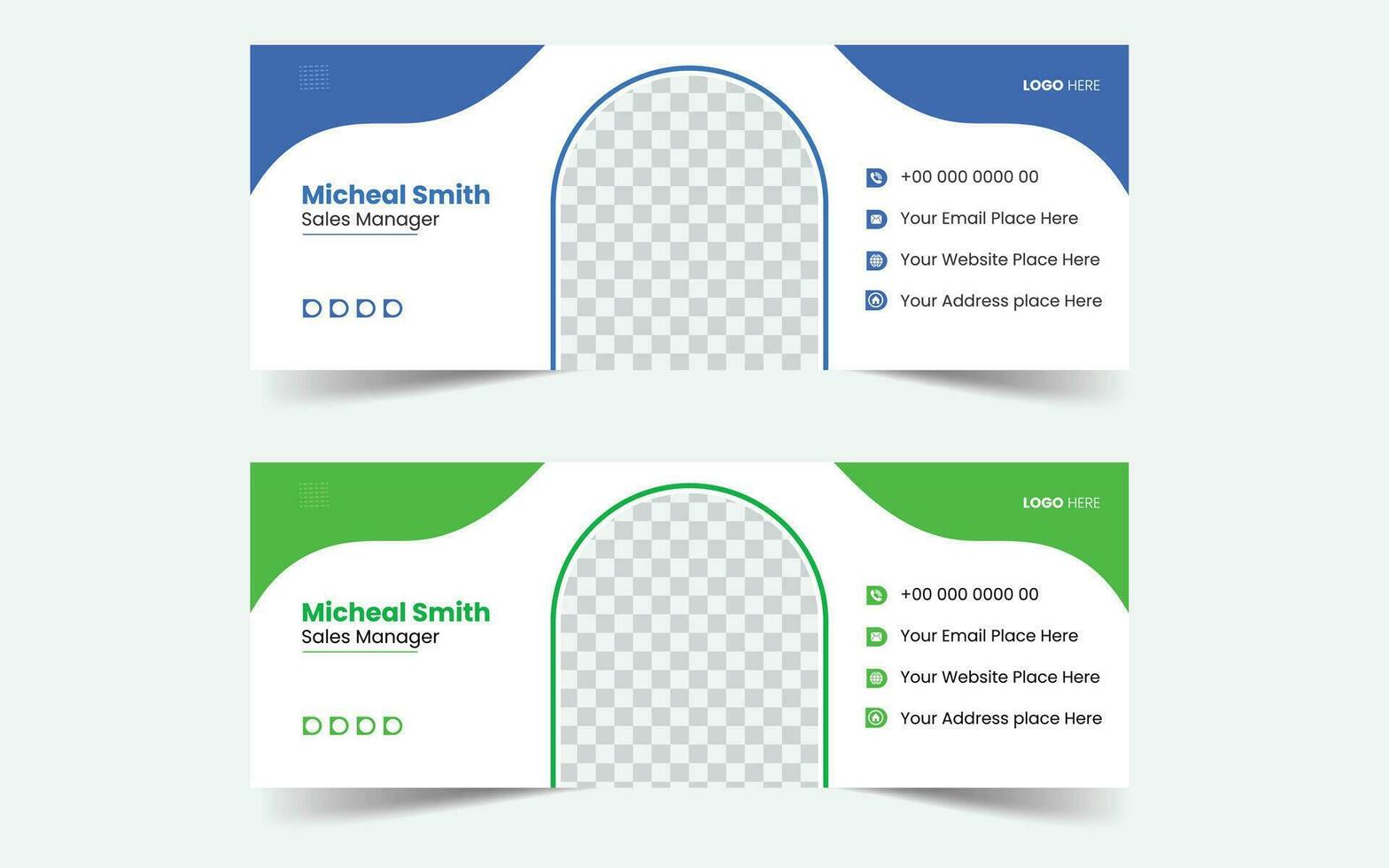 Corporate Professional Business Email Signature Design Template Free Vector