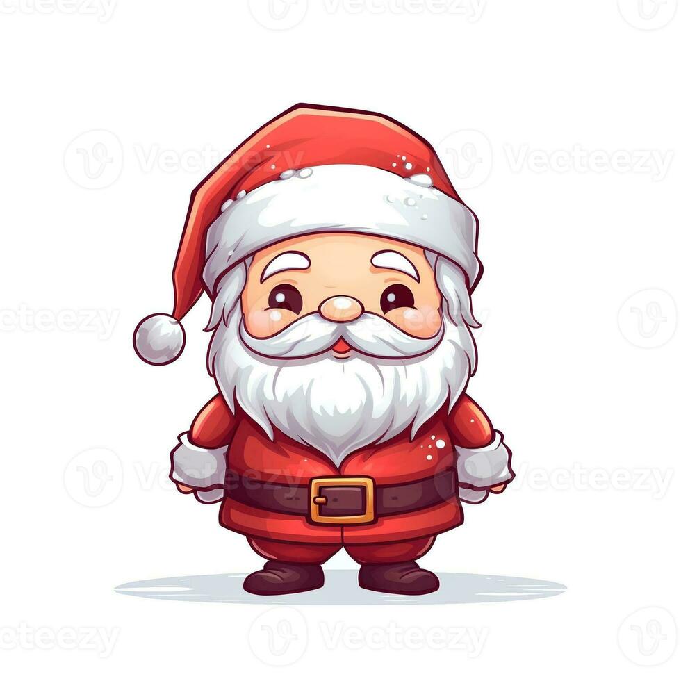 Funny Cartoon Santa Claus. PNG, Clipart. AI Generated photo