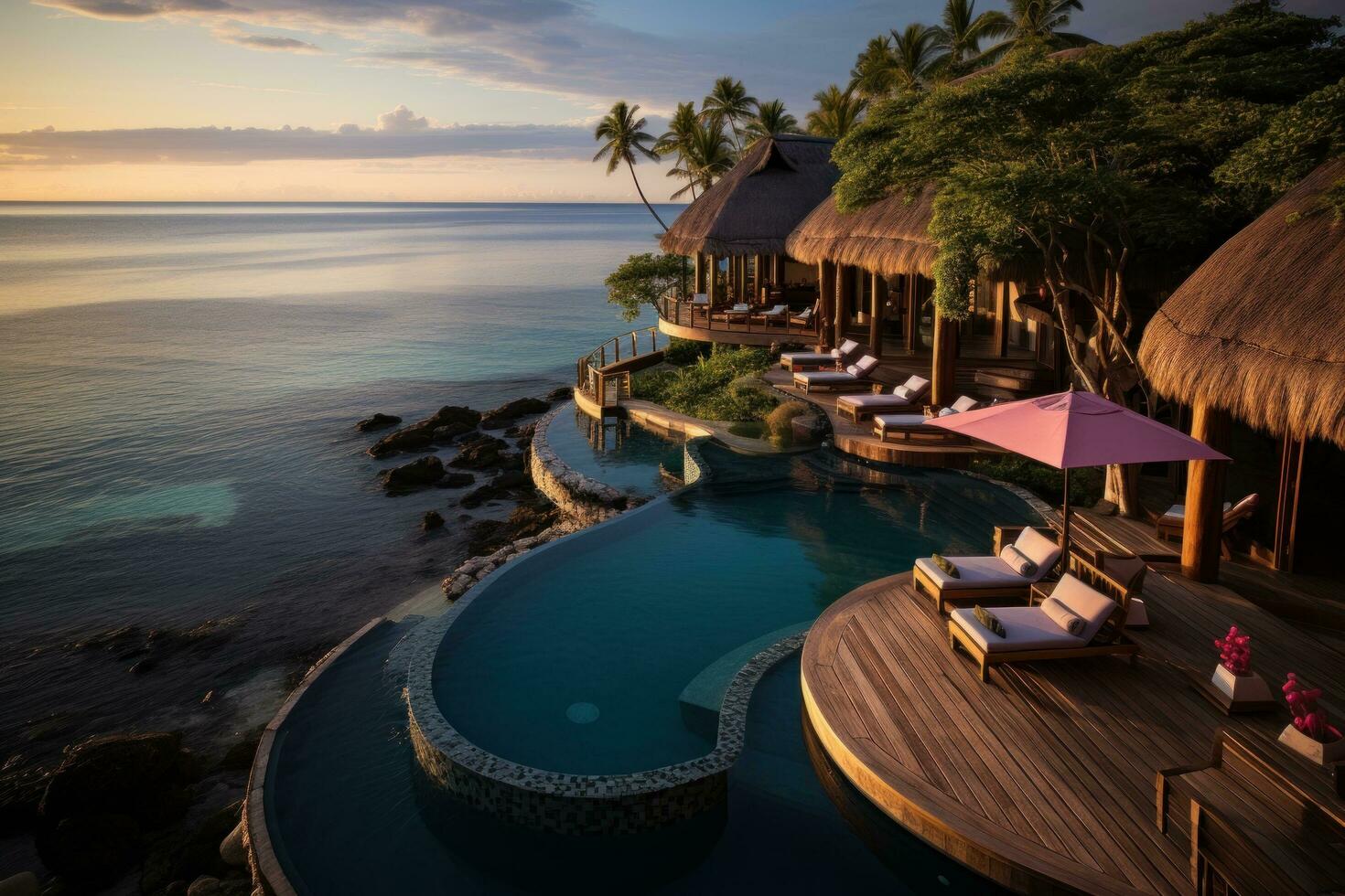 Resort with pools and water photo