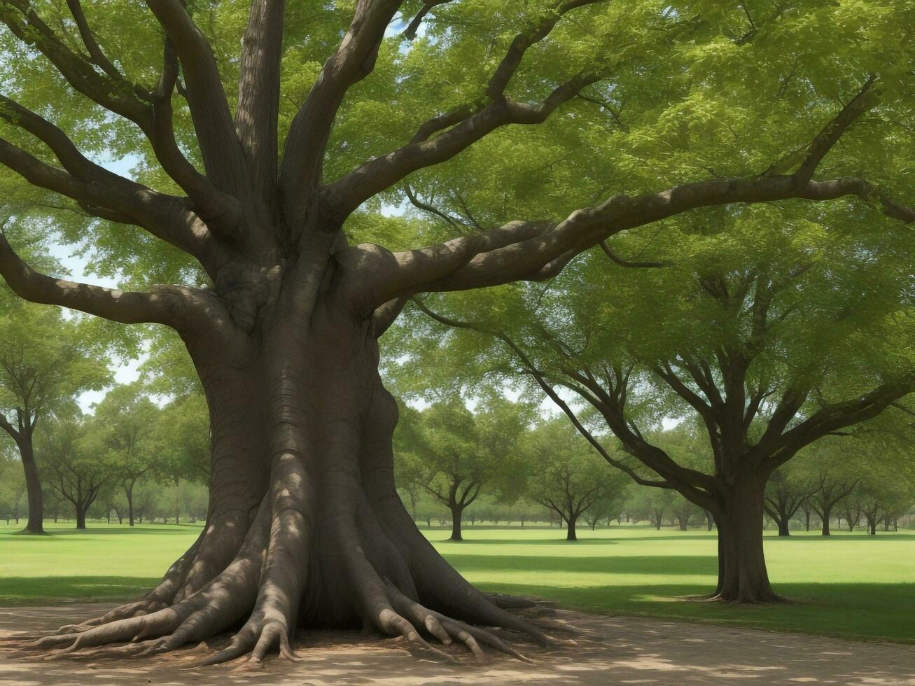 tree beautiful close up image ai generated photo