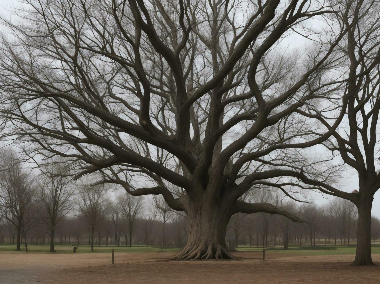 árbol hermosa cerca arriba imagen ai generado foto