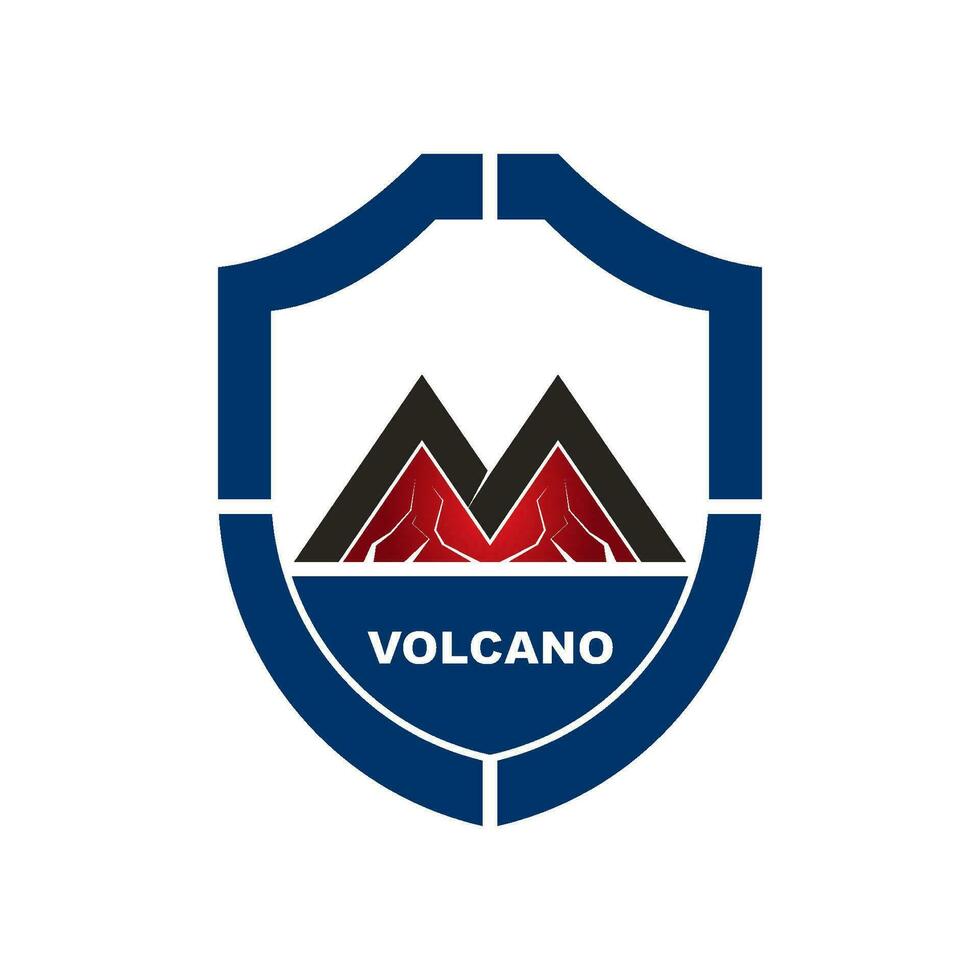 volcano logo design vector