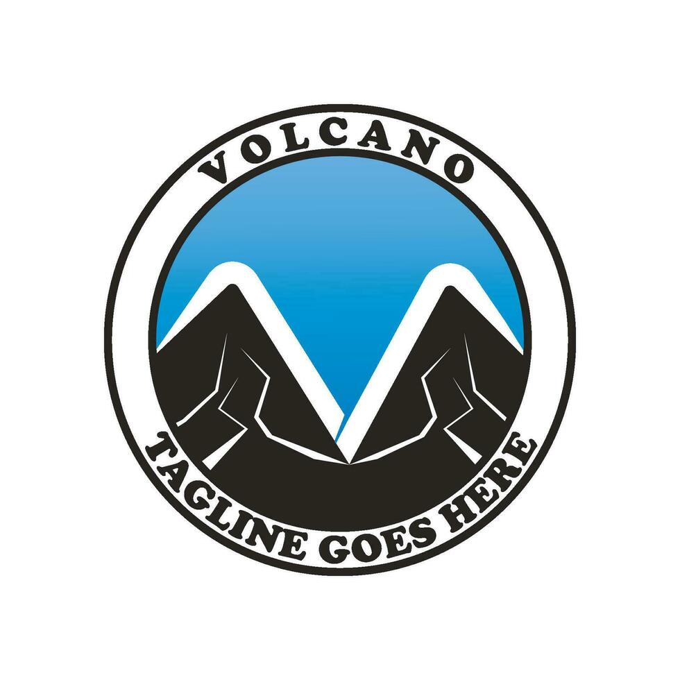 volcano logo design vector