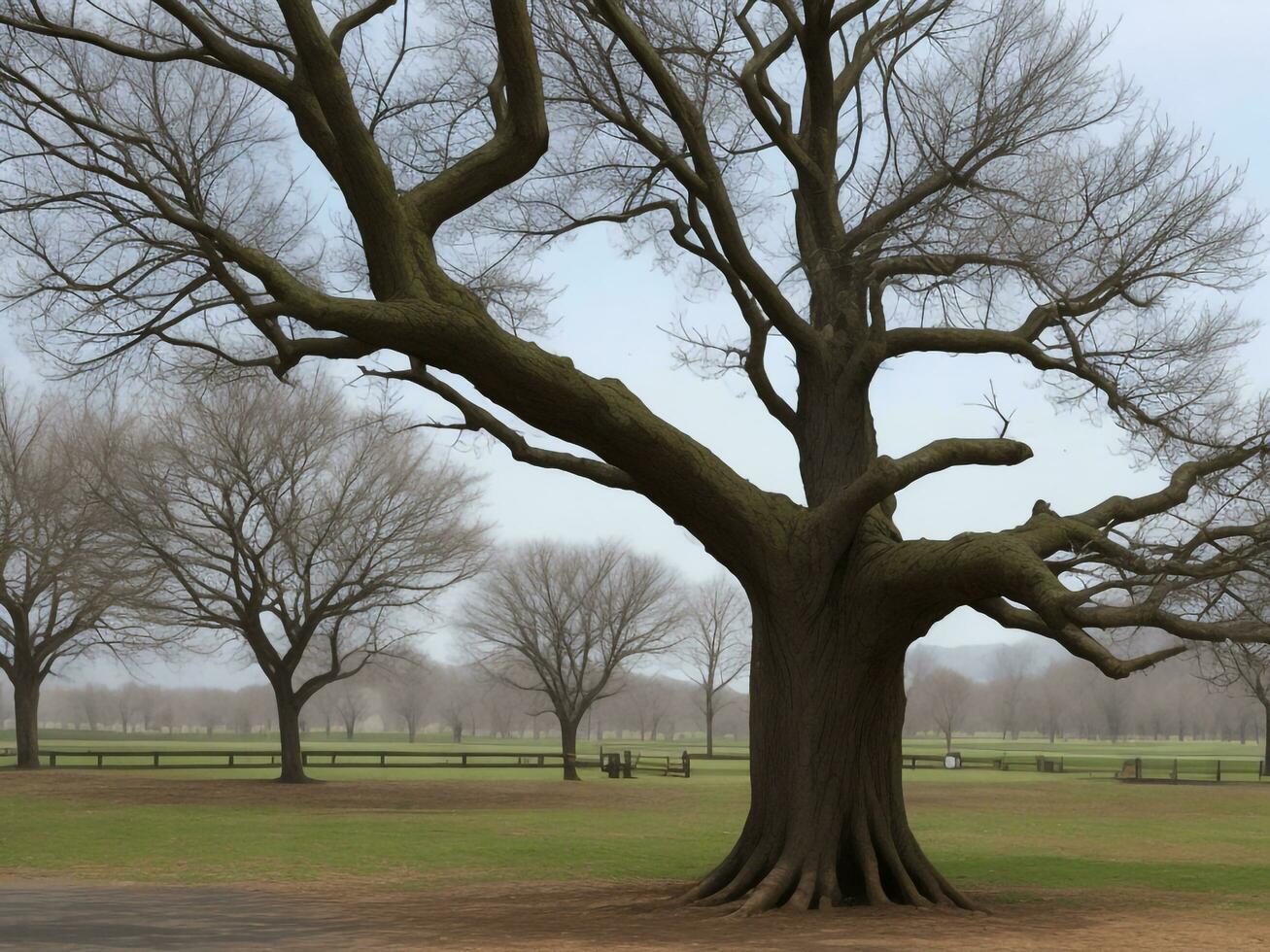 tree beautiful close up image ai generated photo