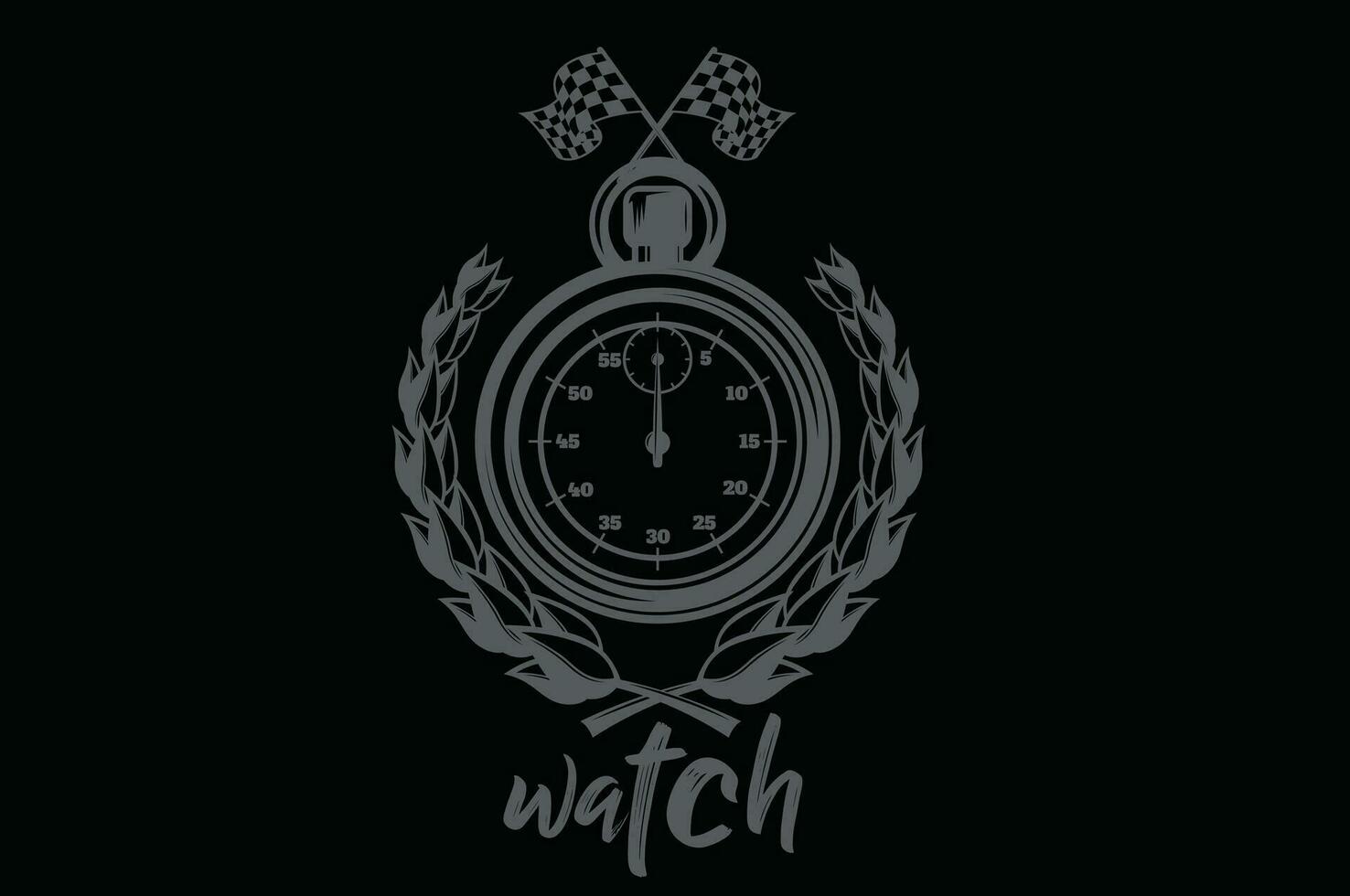 Watch tshirt design. vector