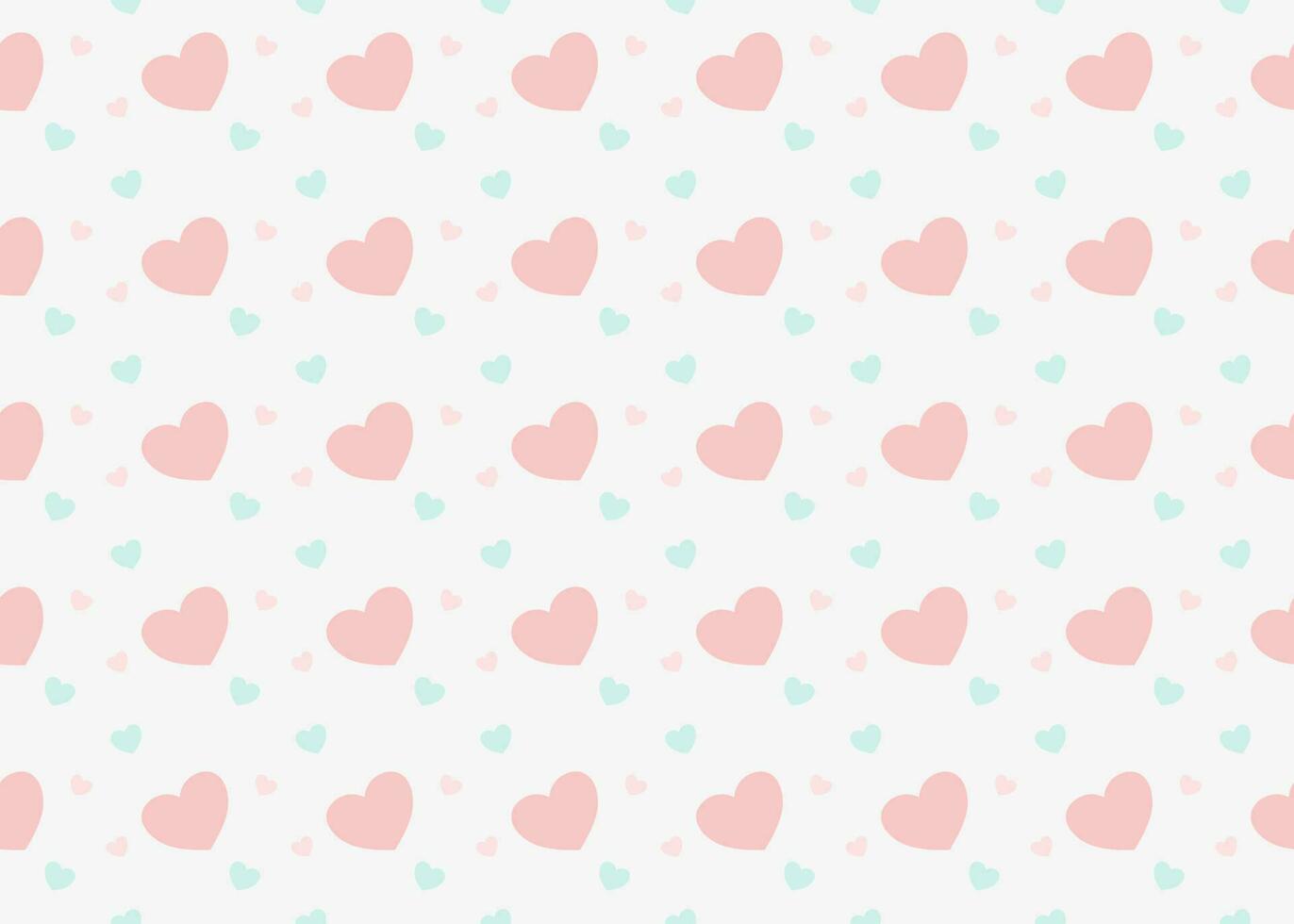 pink color in heart shape as seamless pattern background vector