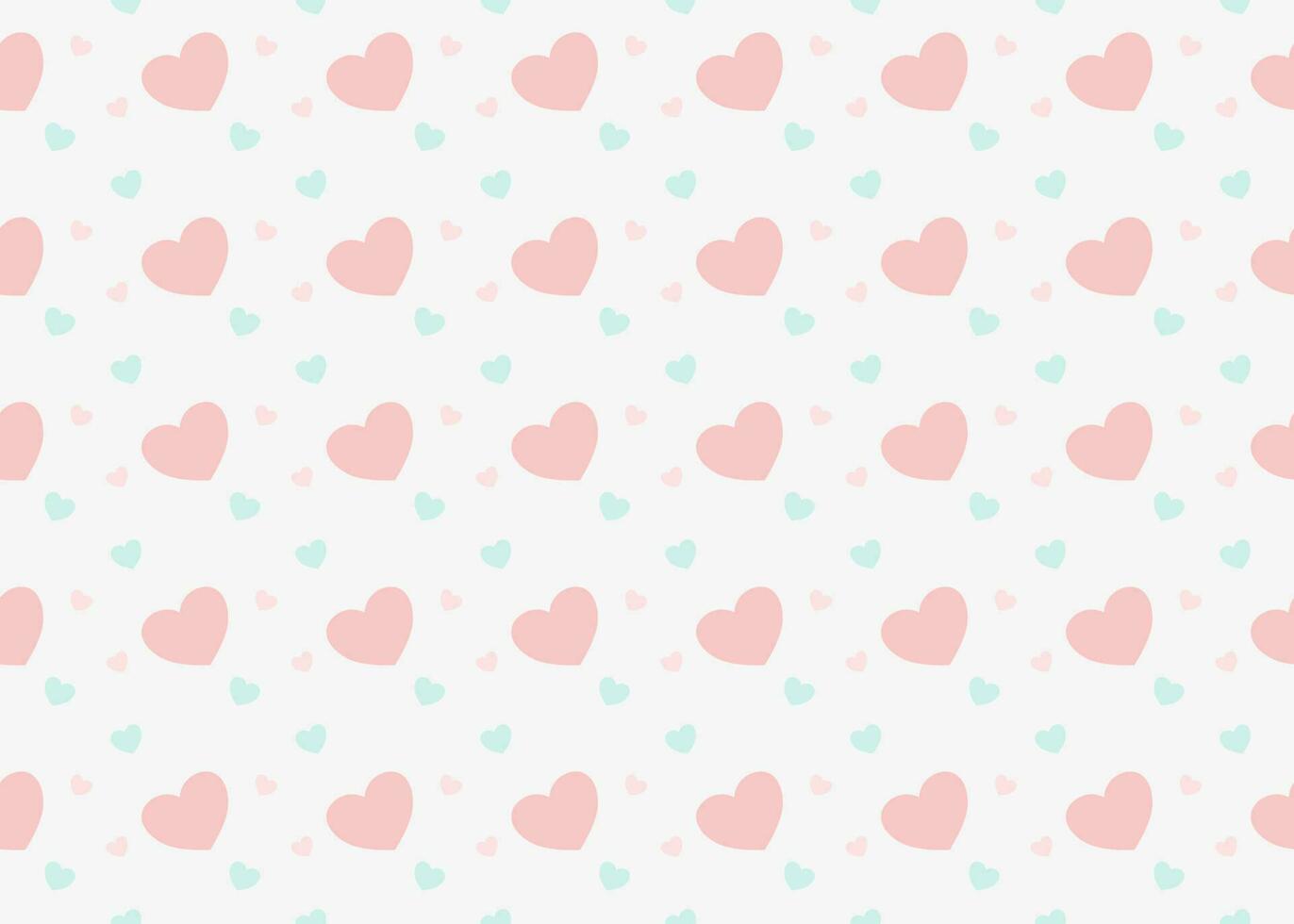 pink color in heart shape as seamless pattern background vector