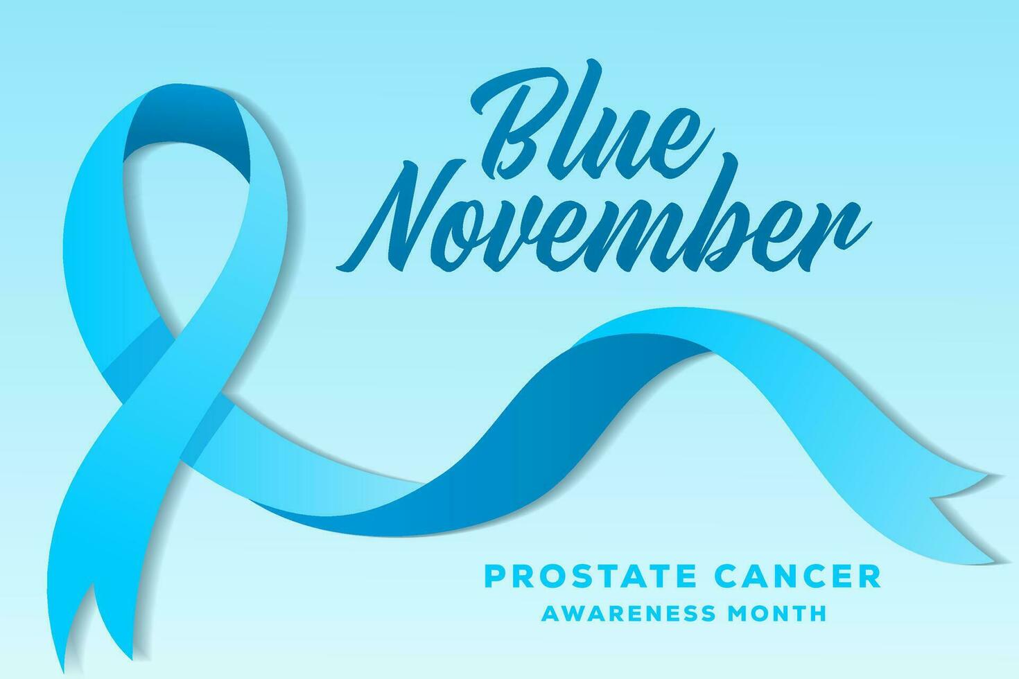 gradient Blue November prostate cancer Awareness Month background illustration vector