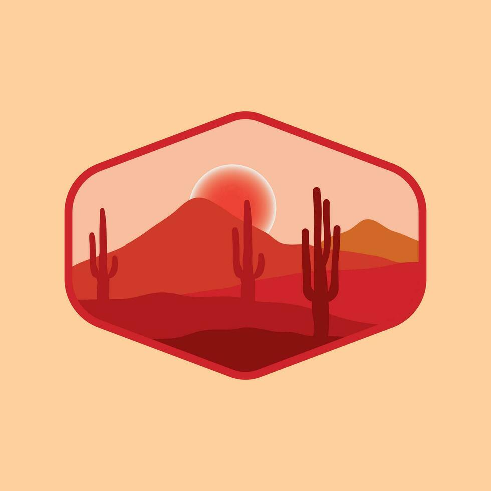 Desert vector illustration logo design