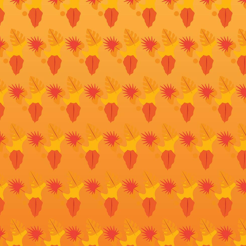 The background design with leaf patterns is suitable for the autumn theme. vector