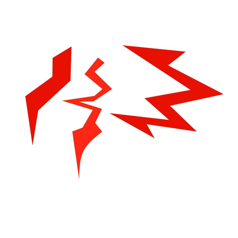 rojo relámpago logo ilustración vector