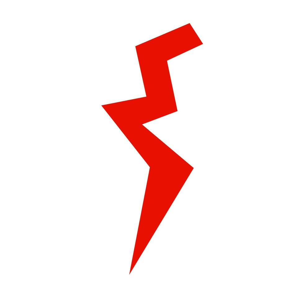 red lightning logo illustration vector