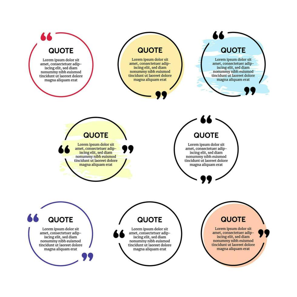 Set of quote box frames vector