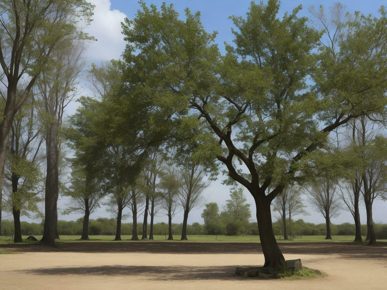 tree beautiful close up image ai generated photo
