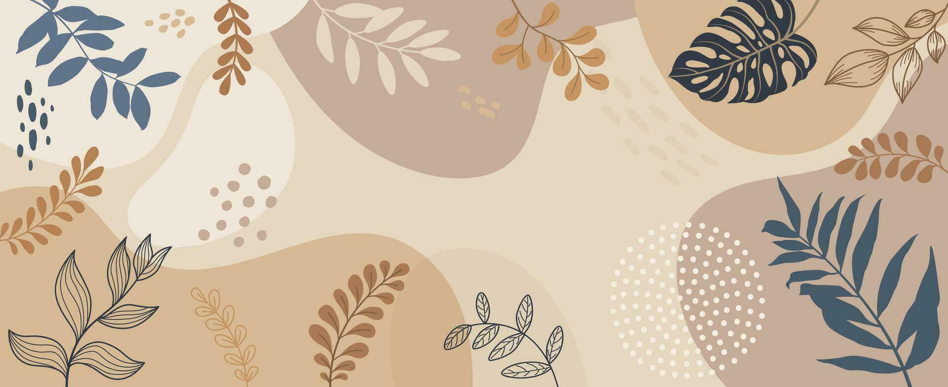 Design banner frame flower Spring background with beautiful. flower background for design. Colorful background with tropical plants. Place for your text. vector