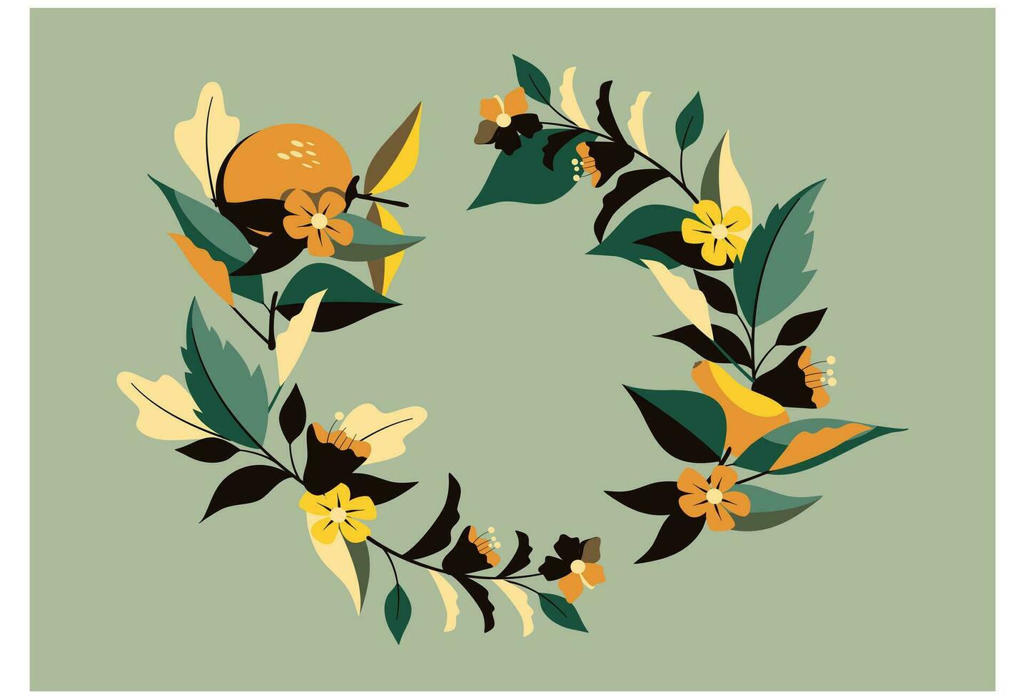 Decoration flower and plant vector