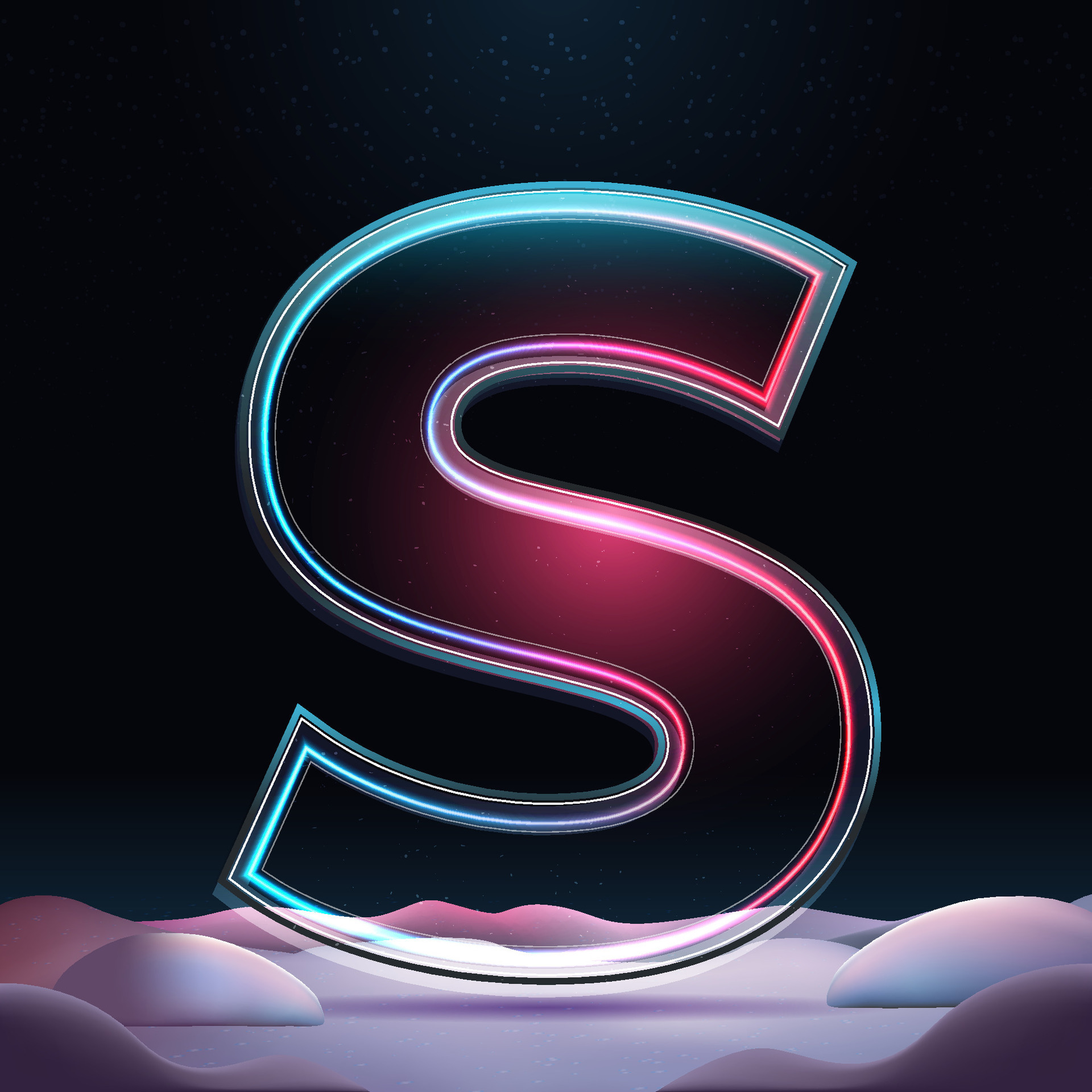 S outlet neon light